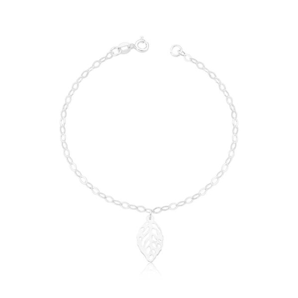 Pulseira Pingente folha Detalhada
