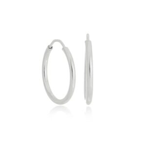 Argola Redonda Fio Redondo 1,5cm 1gr em Prata 925