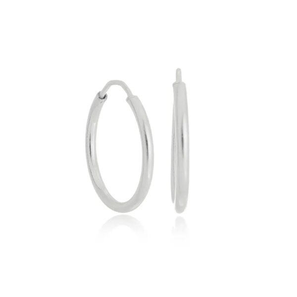 Argola Redonda Fio Redondo 1,5cm 1gr em Prata 925