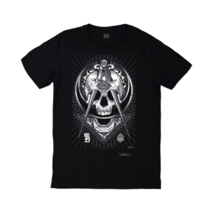 Camiseta Caveira e Compasso