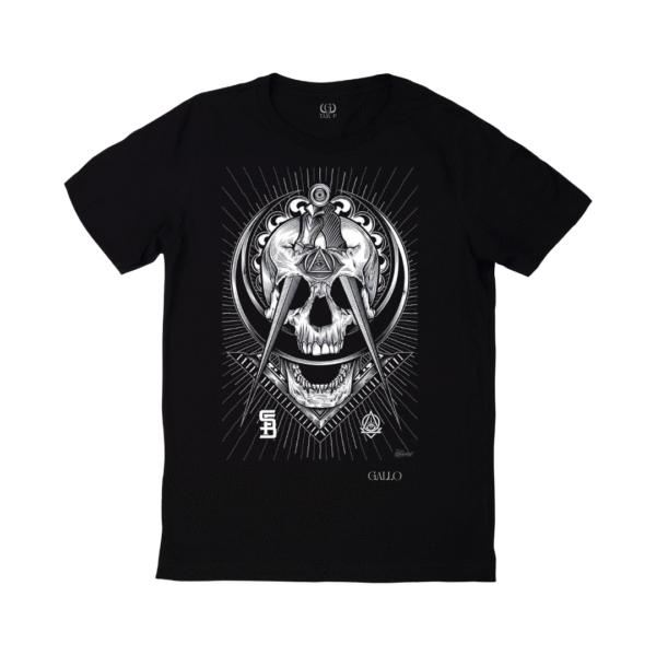 Camiseta Caveira e Compasso