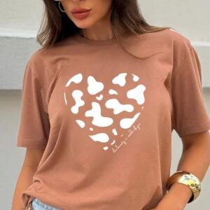 Camiseta Feminina Coração Branco