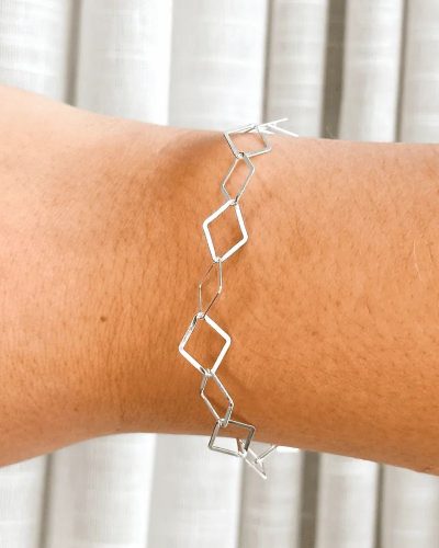 Pulseira Elo Losango Liso