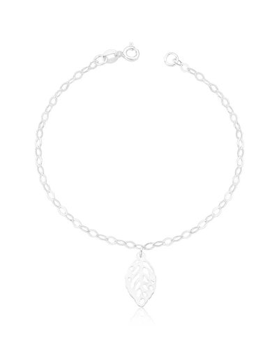 Pulseira Pingente folha Detalhada